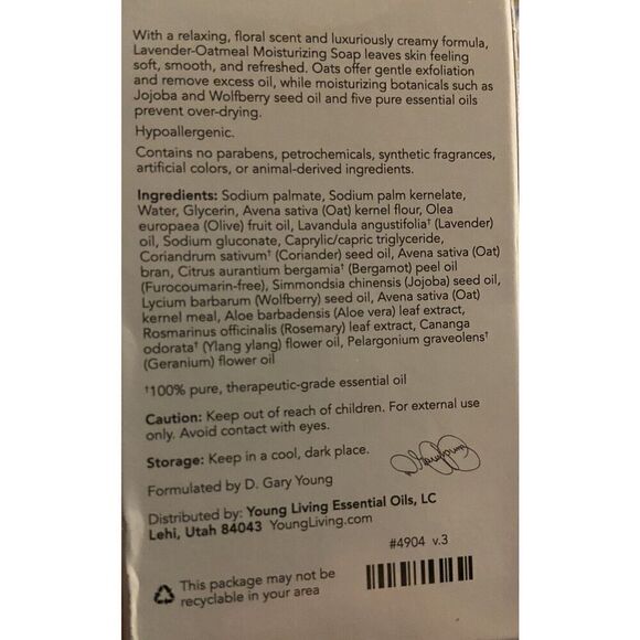 Young Living Essential Oils Moisturizing Soap 3.5oz 100g, Lavender-Oatmeal - Picture 3 of 4